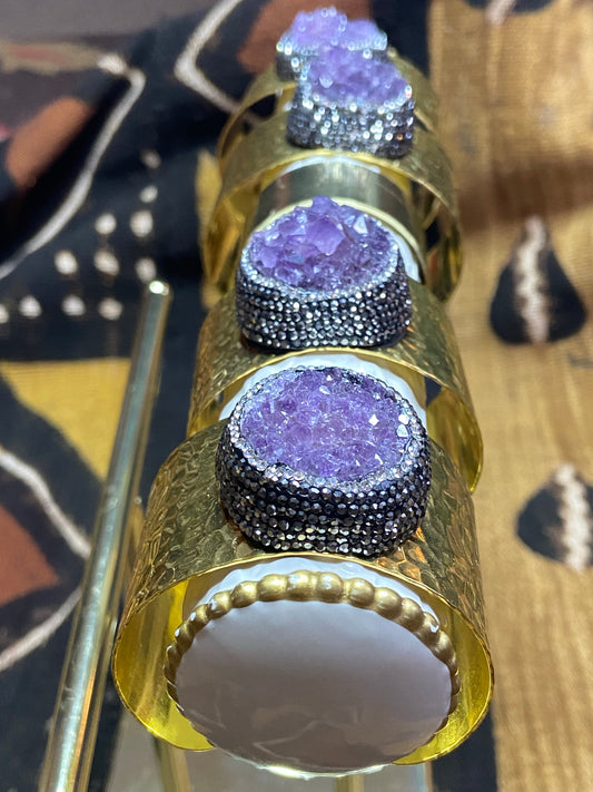 Raw Amethyst Cuff